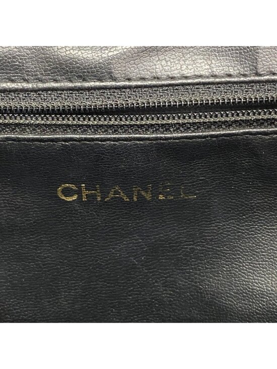 Chanel Backpack Quilted Lambskin Black Gold main image 7